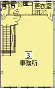 オフィスパレア志免Ⅳ3号室2階事務所平面図