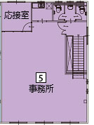 オフィスパレア志免Ⅳ5号室2階事務所平面図