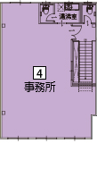 オフィスパレア鳥栖Ⅳ4号室2階事務所平面図