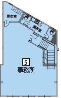 オフィスパレア鳥栖Ⅳ5号室2階事務所平面図