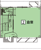 オフィスパレア堤Ⅰ2号室1階倉庫平面図