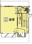オフィスパレア堤Ⅰ3号室1階倉庫平面図